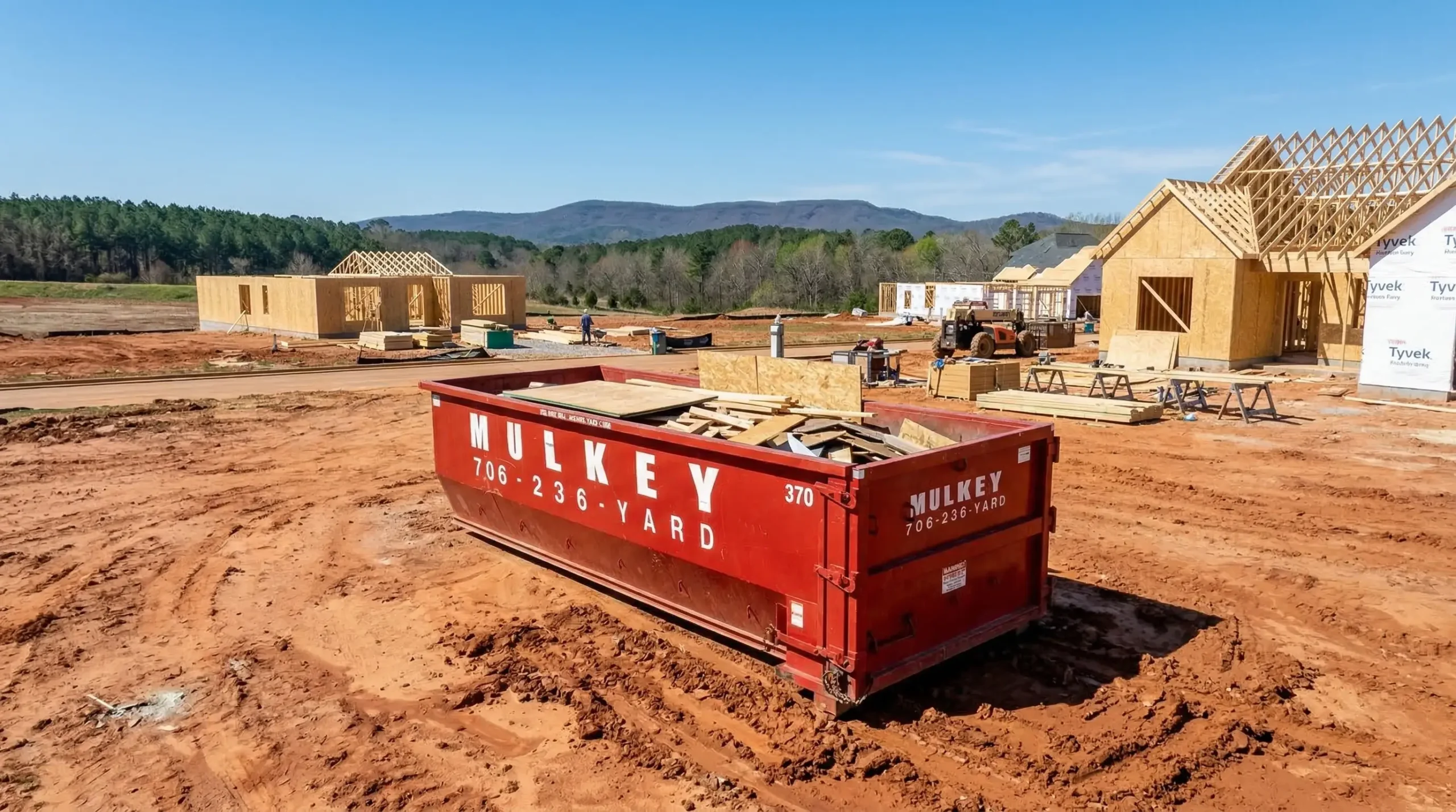 Mulkey 20 yard dumpster commercial housing development project Georgia